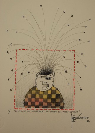Mixta sobre papel 28x38 cms.